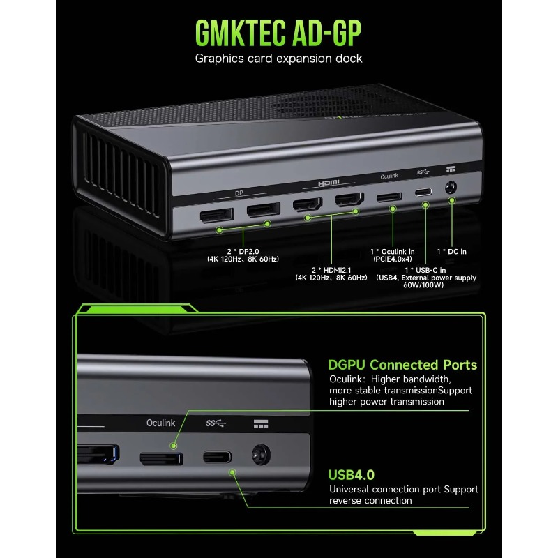 Oculink eGPU Dock G M Ktec AD- – Oculink Gpu Dock Station recenzja i cena